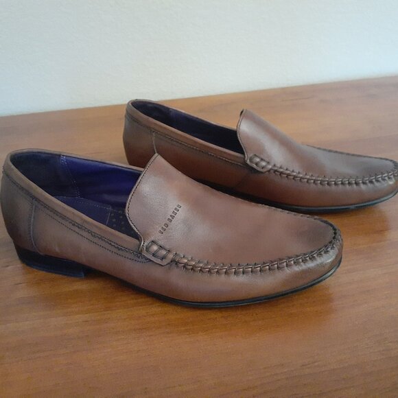 Ted Baker Simeen Leather Moc Toe Loafers - Picture 1 of 12